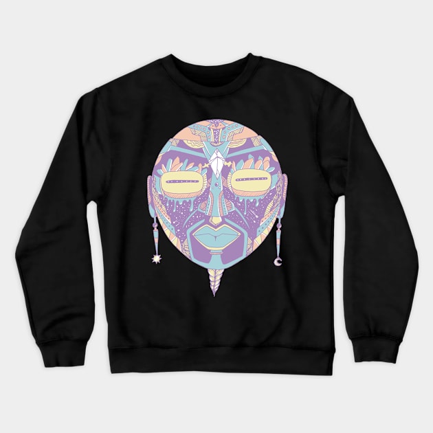 Retro Blend African Mask 2 Crewneck Sweatshirt by kenallouis